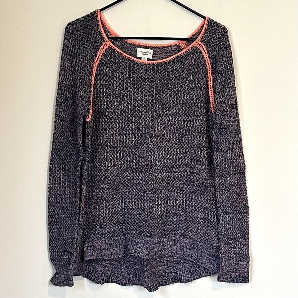 American Eagle Crochet Knit Sweater - Large - Picture 1 of 5